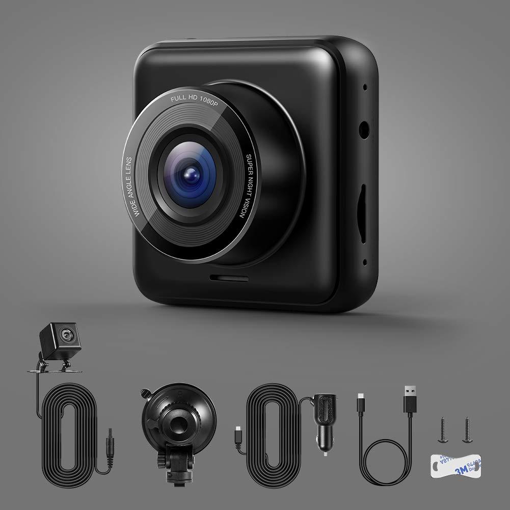 Apeman C880 Dashcam pour voiture 2K - Caméras doubles comprenant l