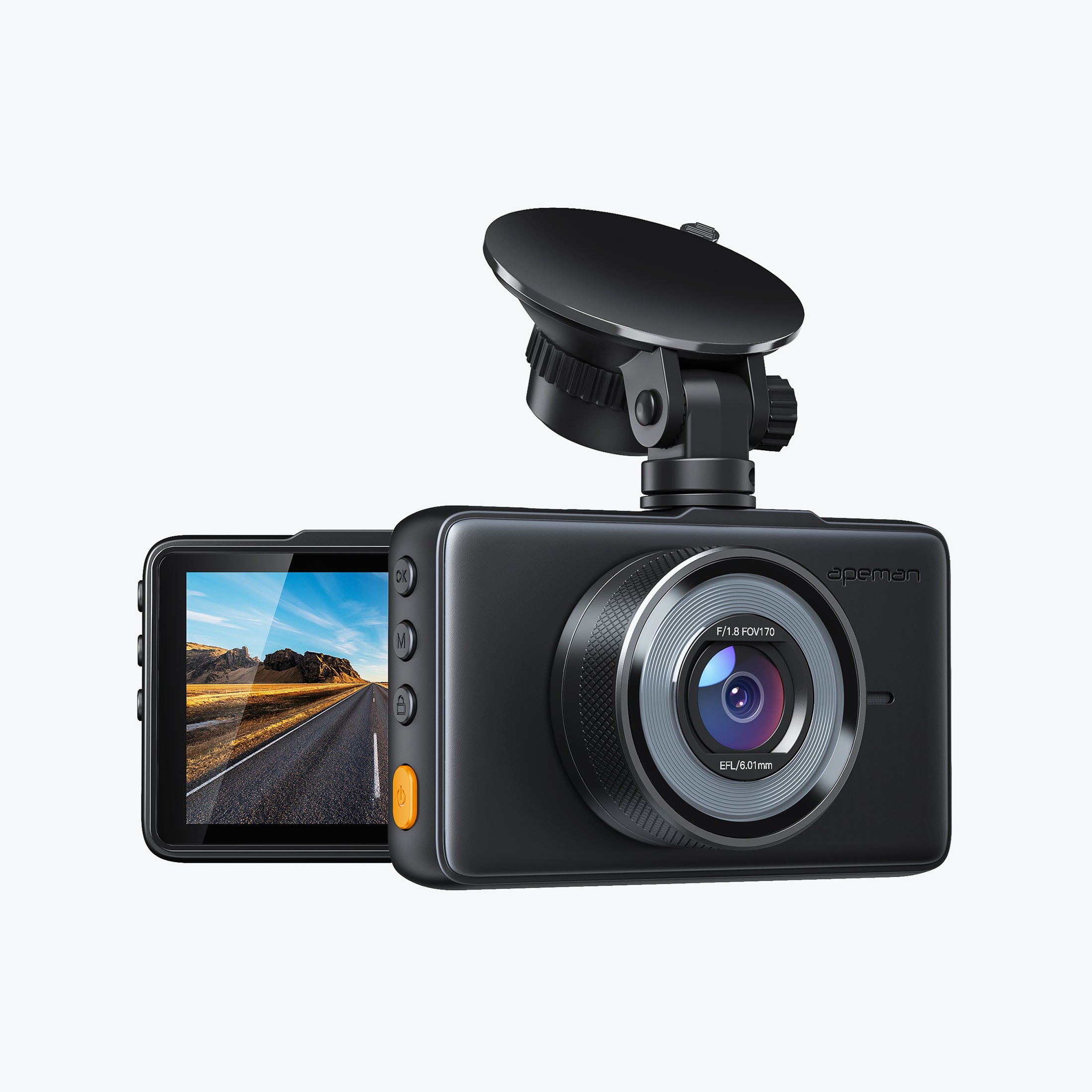 Dashcam Rétroviseur Full HD 1080p avec Écran intégré et Micro, Caméra Avant  + Caméra de Recul - Français
